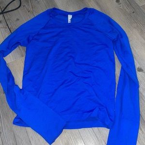 blue lululemon swiftly long sleeve